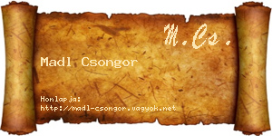 Madl Csongor névjegykártya