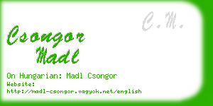 csongor madl business card